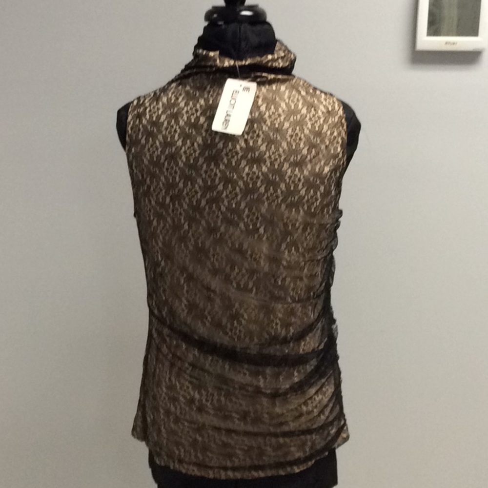Elliott Lauren black laced sleeveless blouse